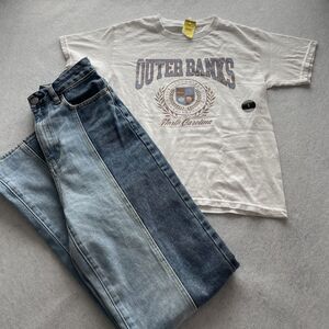 Pacsun 90's Boyfriend Jeans 25‎ w/ Full Tilt Graphic Top S